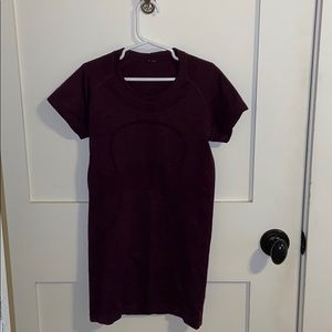 Maroon lululemon workout Tshirt